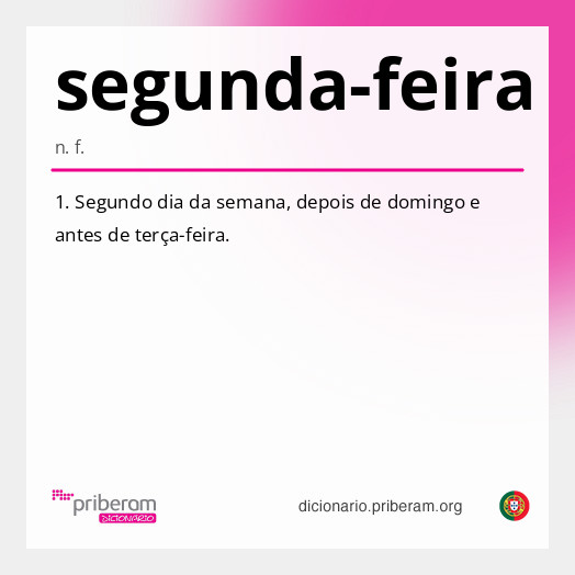 Significado de segunda-feira