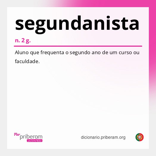 Significado de segundanista