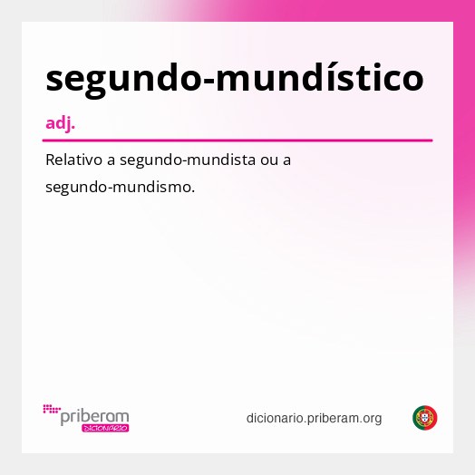 Significado de segundo-mundístico