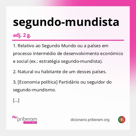 Significado de segundo-mundista