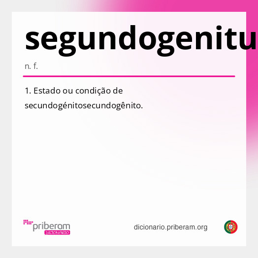 Significado de segundogenitura