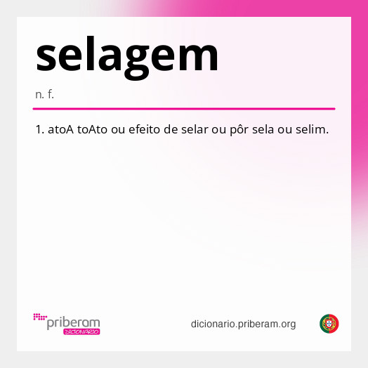 Significado de selagem