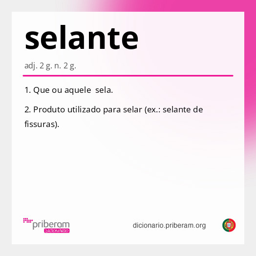 Significado de selante
