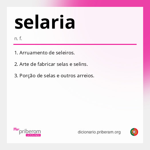 Significado de selaria