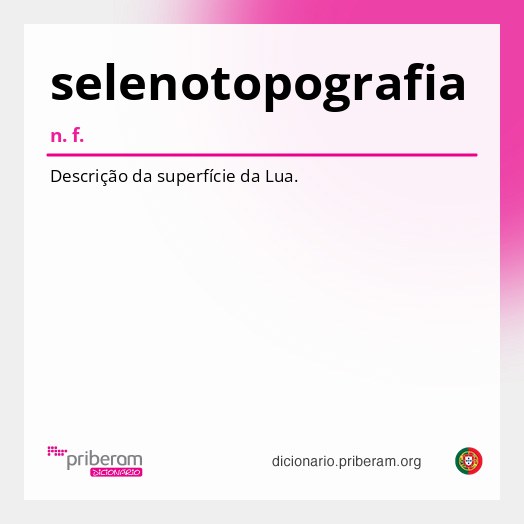 Significado de selenotopografia