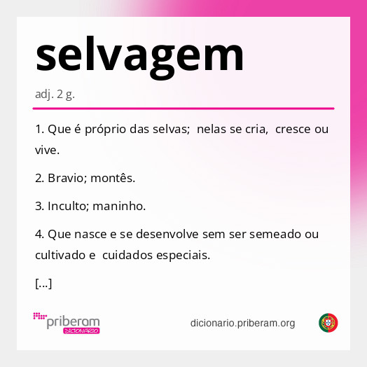 Significado de selvagem