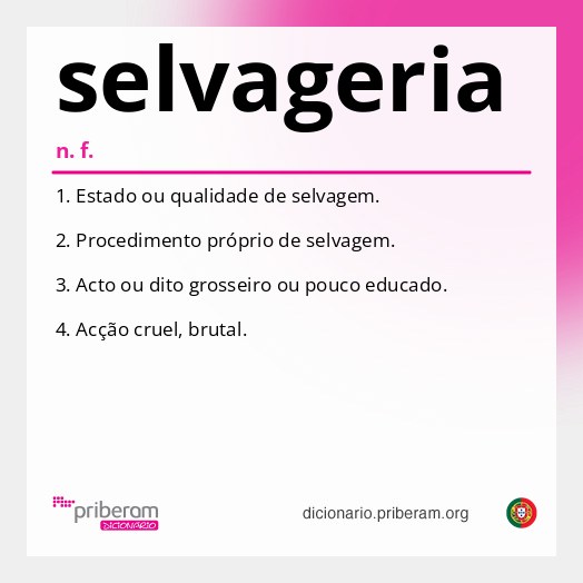 Significado de selvageria