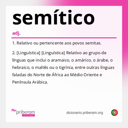 Significado de semítico