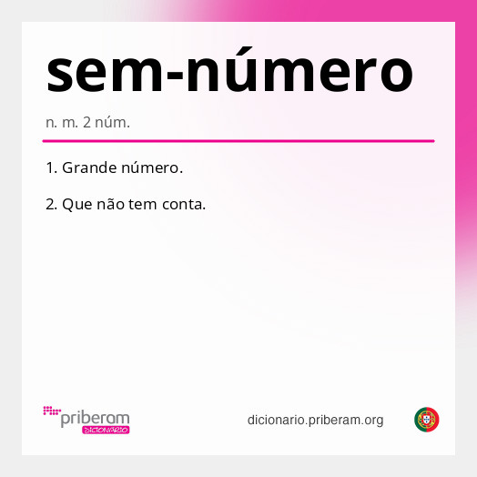 Significado de sem-número