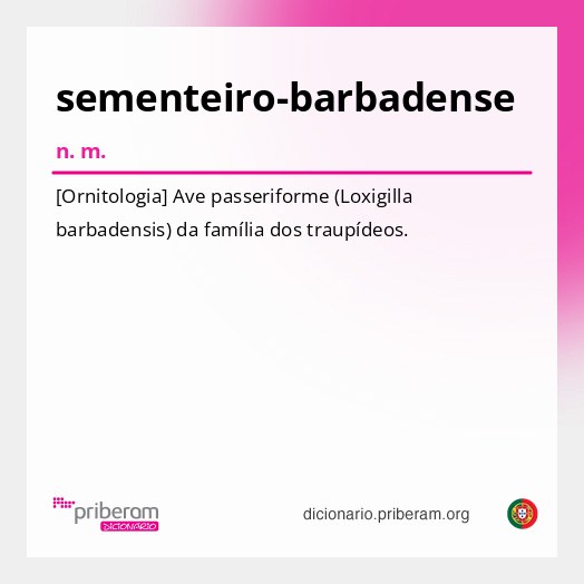 Significado de sementeiro-barbadense