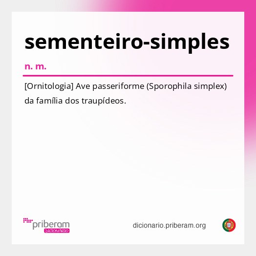 Significado de sementeiro-simples