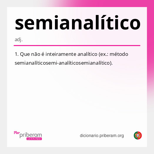 Significado de semianalítico