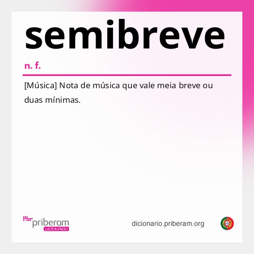 Significado de semibreve