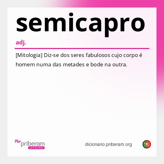 Significado de semicapro
