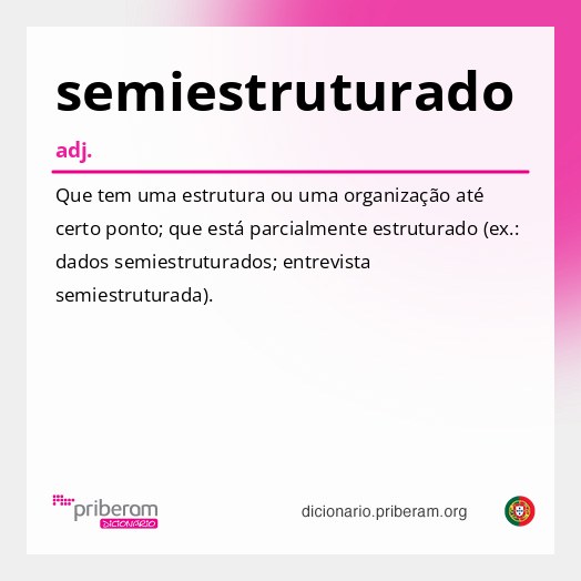 Significado de semiestruturado