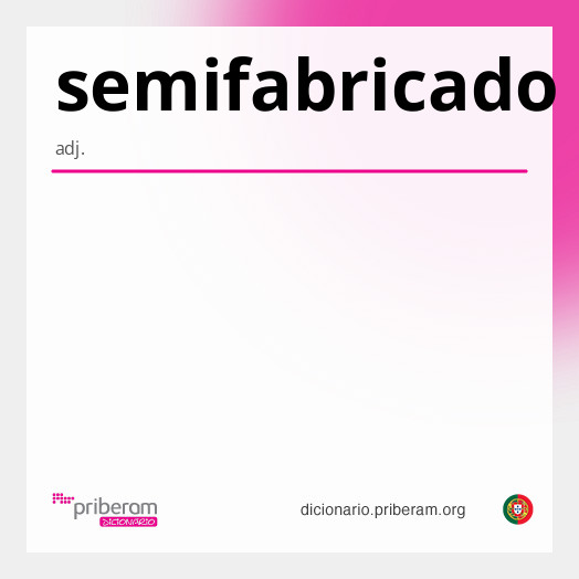Significado de semifabricado