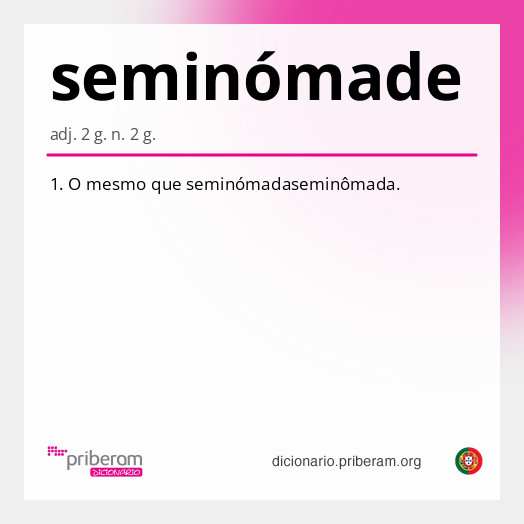 Significado de seminómade