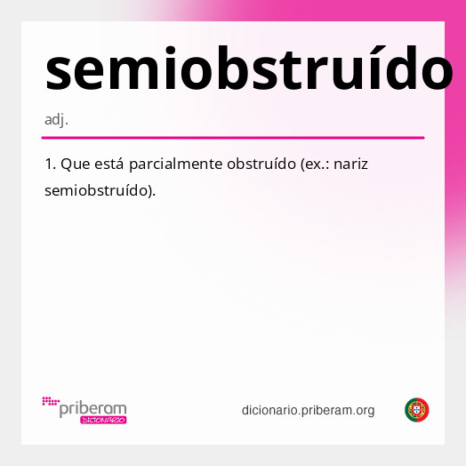 Significado de semiobstruído
