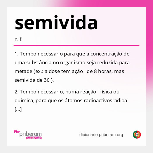 Significado de semivida