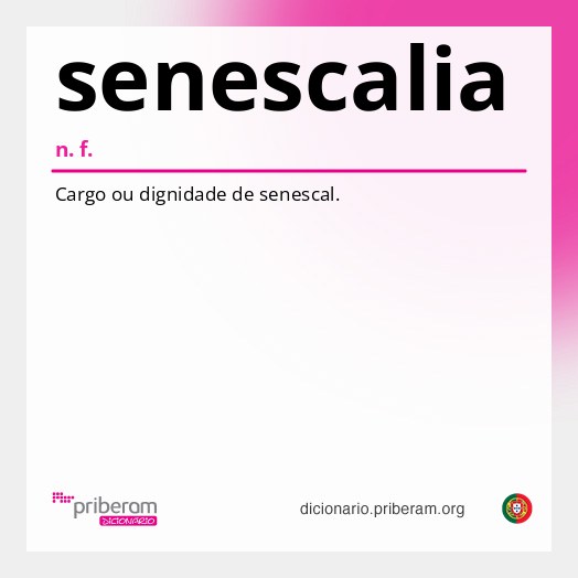 Significado de senescalia