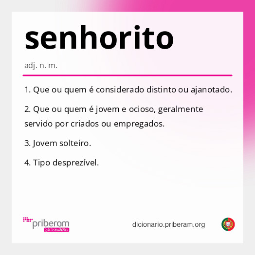 Significado de senhorito