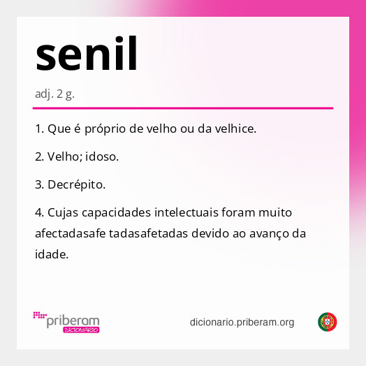 Significado de senil