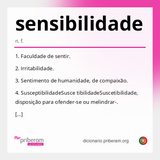 Significado de sensibilidade