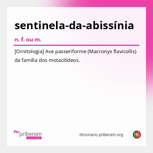 Significado de sentinela-da-abissínia