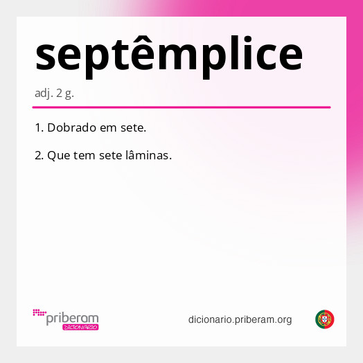 Significado de septêmplice