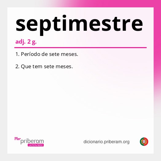 Significado de septimestre