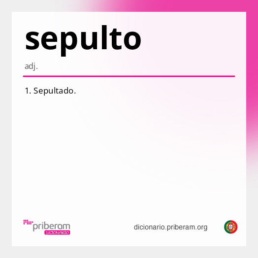 Significado de sepulto