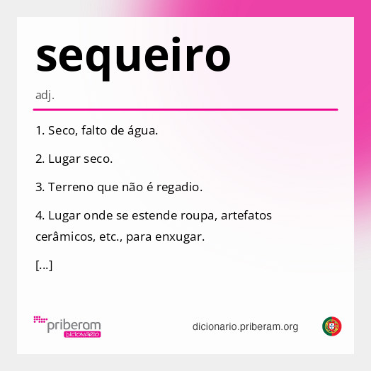 Significado de sequeiro