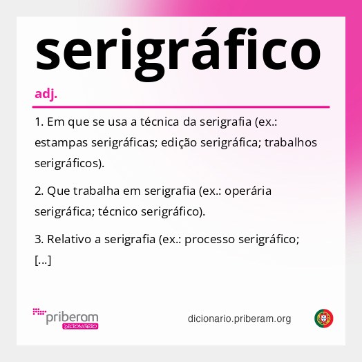 Significado de serigráfico