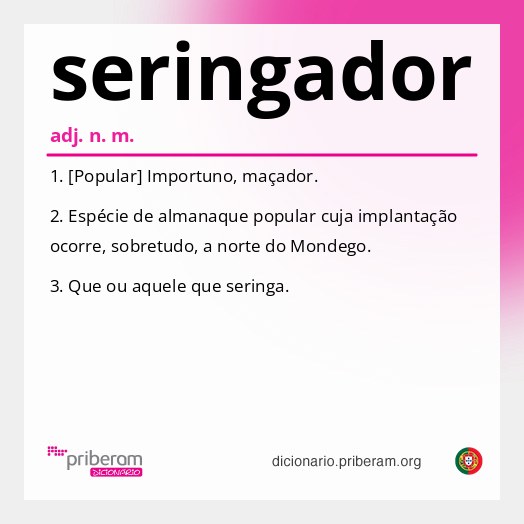 Significado de seringador