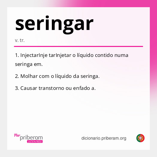 Significado de seringar