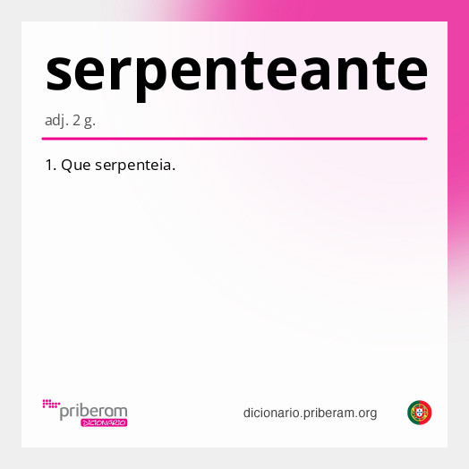Significado de serpenteante
