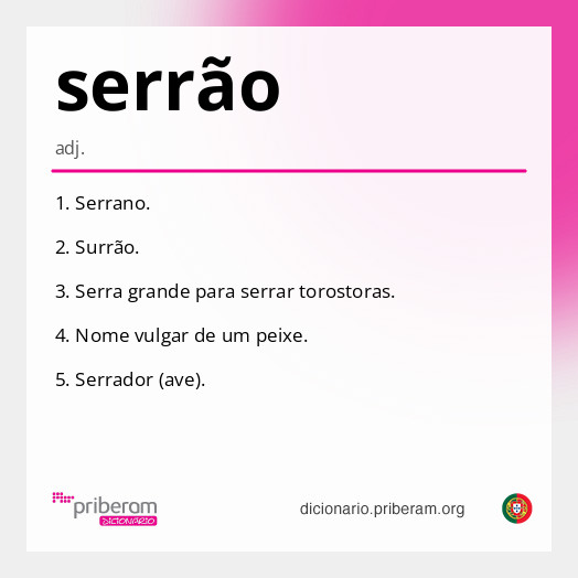 Significado de serrão