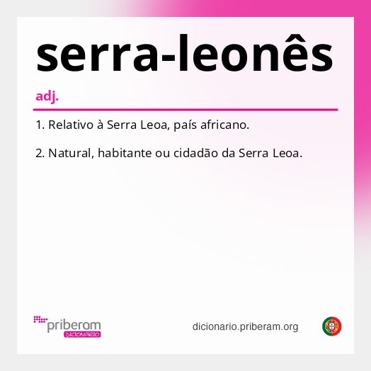 Significado de serra-leonês