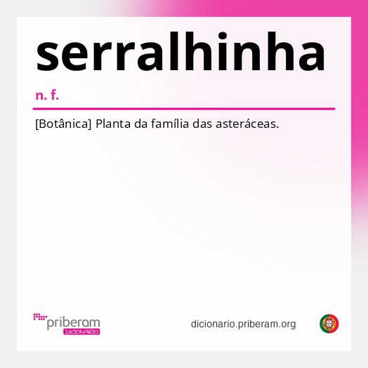 Significado de serralhinha