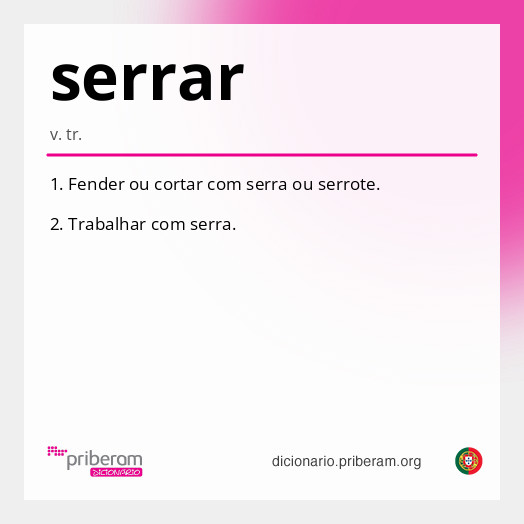 Significado de serrar