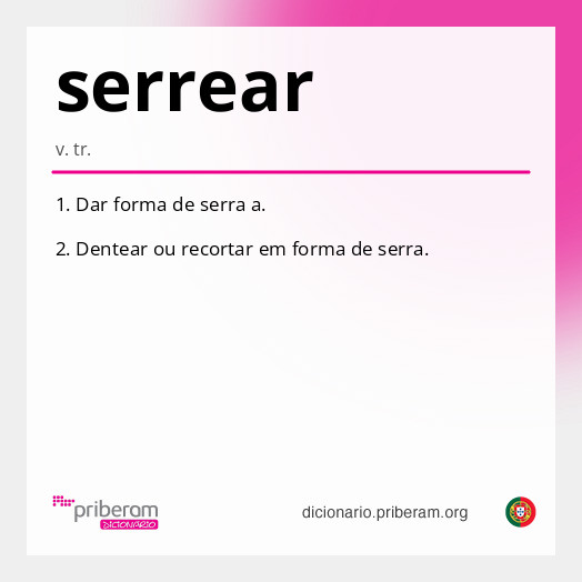 Significado de serrear