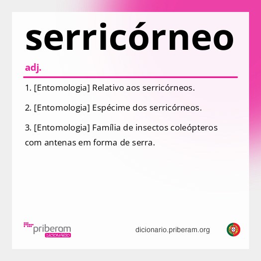 Significado de serricórneo