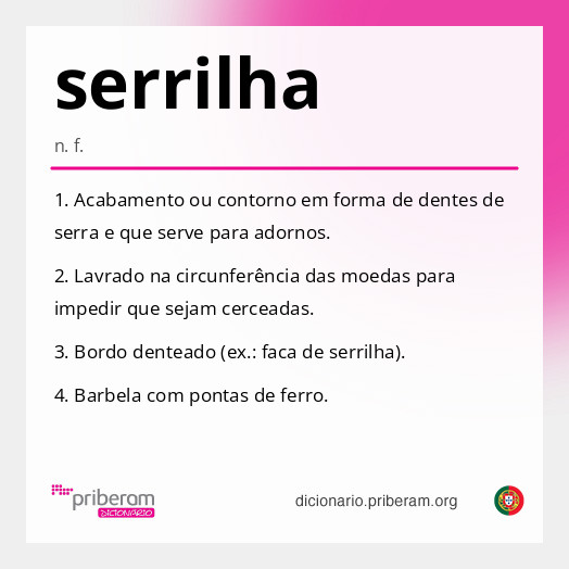 Significado de serrilha