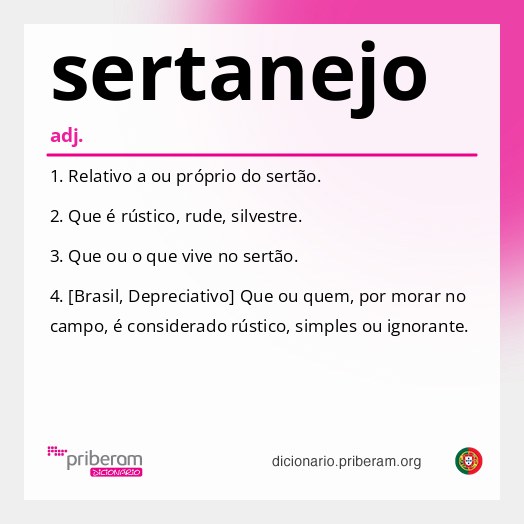 Significado de sertanejo