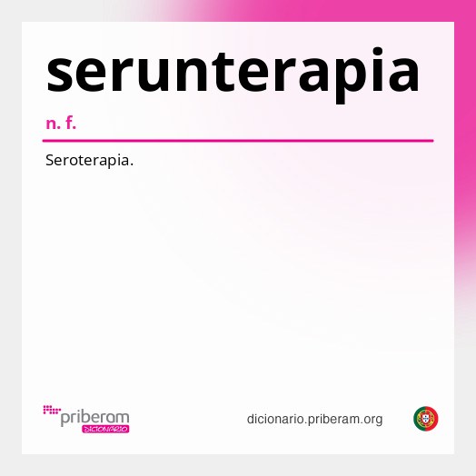 Significado de serunterapia