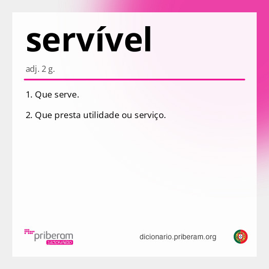 Significado de servível