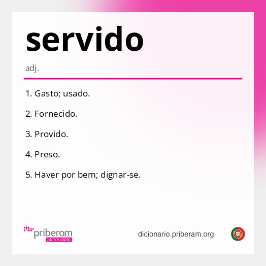 Significado de servido