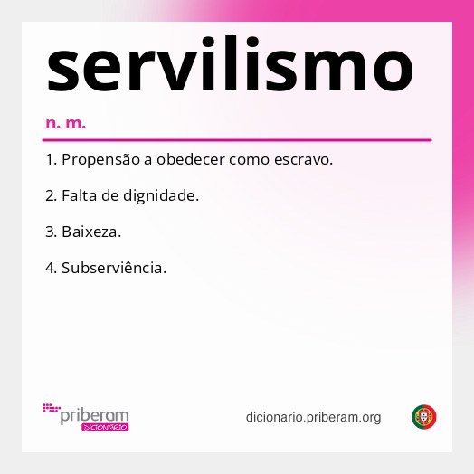Significado de servilismo