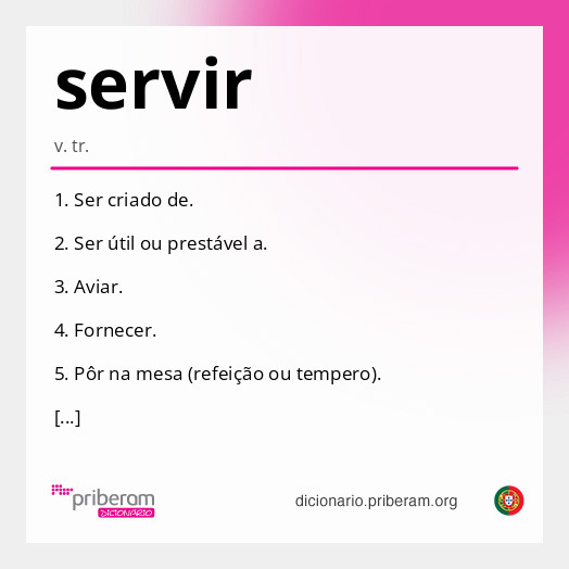Significado de servir