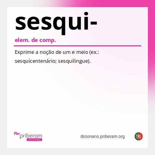 Significado de sesqui-